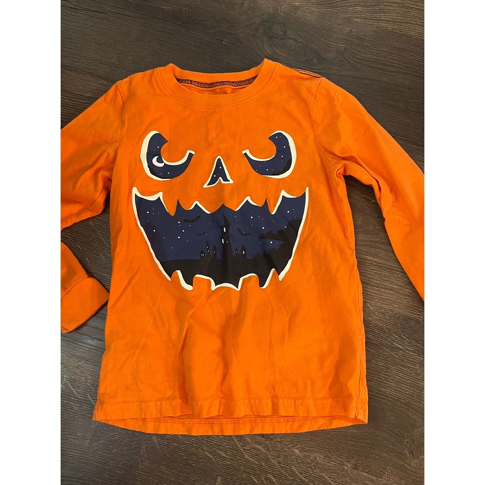 Carters Kid Orange Legendary Graphic T-Shirt Boys Size 7 Short Sleeve Tee